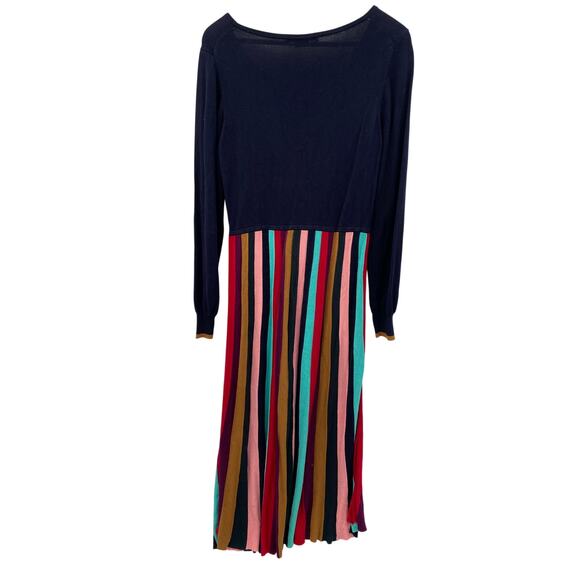 Boden navy rainbow striped knit midi sweater dress - Picture 4 of 5